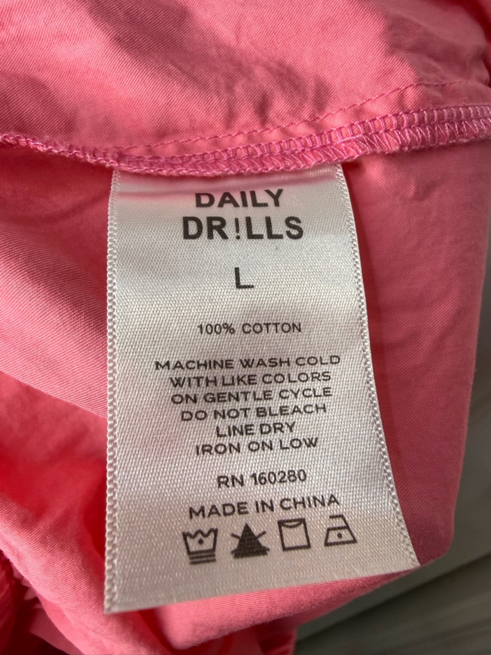 Daily Drills Pink Cotton Boxer Lounge Shorts Size Large - Picture 4 of 4